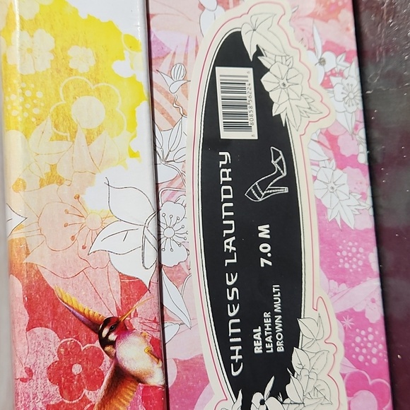 CHINESE LAUNDRY Leather Patchwork Thick Stich Detail Leather Heel 7M - Picture 10 of 10